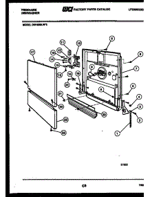 04 - Door Parts parts for Frigidaire Dishwasher DW1050LW2 from AppliancePartsPros.com