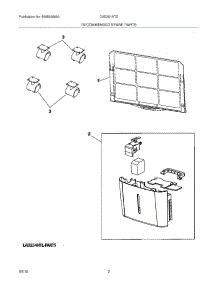 03 - Recommended Spare Parts parts for Frigidaire Dehumidifier CAD251NTD2 from AppliancePartsPros.com