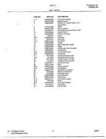 Unit parts for Frigidaire Dehumidifier 93101C from AppliancePartsPros.com