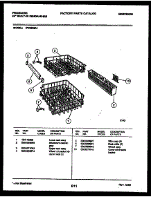 08 - Racks And Trays parts for Frigidaire Dishwasher DW5000A1 from AppliancePartsPros.com