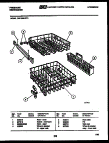 08 - Racks And Trays parts for Frigidaire Dishwasher DW1050LW2 from AppliancePartsPros.com