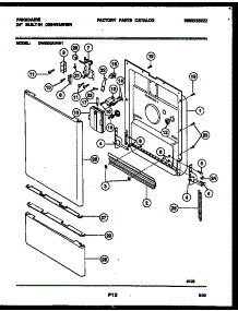 04 - Door Parts parts for Frigidaire Dishwasher DW9000AWW1 from AppliancePartsPros.com