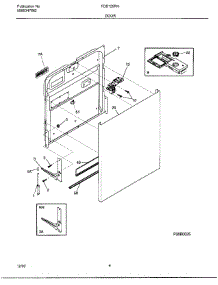 04 - Door parts for Frigidaire Dishwasher FDB125RHB1 from AppliancePartsPros.com