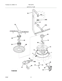 09 - Motor & Pump parts for Frigidaire Dishwasher FDB1200RGC1 from AppliancePartsPros.com