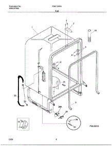 06 - Tub parts for Frigidaire Dishwasher FDB125RHB1 from AppliancePartsPros.com