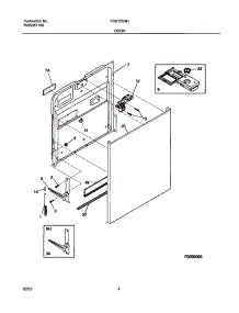05 - Door parts for Frigidaire Dishwasher FDB125RHS3 from AppliancePartsPros.com