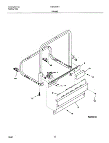 10 - Frame parts for Frigidaire Dishwasher FDB125RHB1 from AppliancePartsPros.com