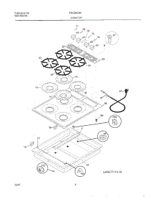 03 - Control Panel parts for Frigidaire Cooktop FGC26C3HCC from AppliancePartsPros.com