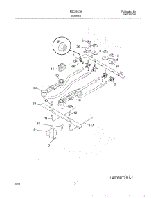 05 - Burner parts for Frigidaire Cooktop FGC26C3HCC from AppliancePartsPros.com