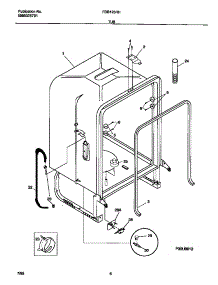04 - Tub parts for Frigidaire Dishwasher FDB125RHD0 from AppliancePartsPros.com