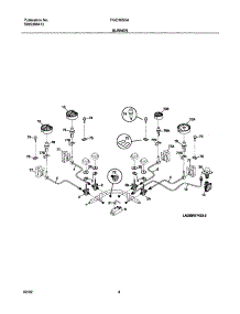 05 - Burner parts for Frigidaire Cooktop FGC36S5AWB from AppliancePartsPros.com