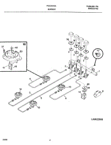05 - Burner parts for Frigidaire Cooktop FGC3X4XAWE from AppliancePartsPros.com