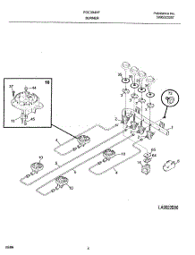 05 - Burner parts for Frigidaire Cooktop FGC3X4XFSB from AppliancePartsPros.com