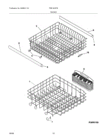 13 - Racks parts for Frigidaire Dishwasher FDB1200RGC1 from AppliancePartsPros.com