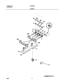 05 - Burner parts for Frigidaire Cooktop FGC30C3AUB from AppliancePartsPros.com
