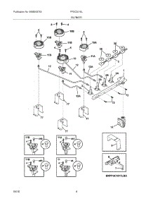 05 - Burner parts for Frigidaire Cooktop FFGC3015LBA from AppliancePartsPros.com