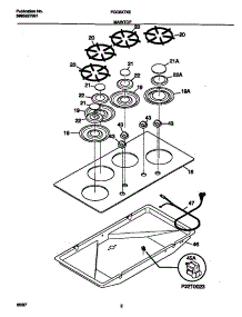 02 - Maintop parts for Frigidaire Cooktop FGC6X7XESA from AppliancePartsPros.com