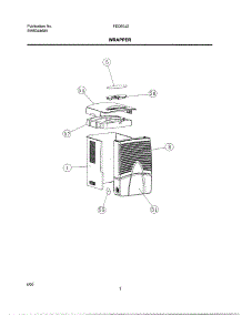 02 - Wrapper parts for Frigidaire Dehumidifier FDD50J2 from AppliancePartsPros.com