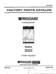 24" Built In Dishwasher /  Front Cover parts for Frigidaire Dishwasher 763 from AppliancePartsPros.com