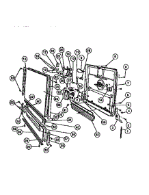 04 - Door parts for Frigidaire Dishwasher DW5900PW1 from AppliancePartsPros.com