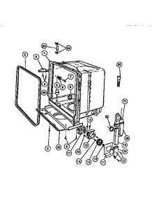 05 - Tub parts for Frigidaire Dishwasher DW5900PW1 from AppliancePartsPros.com