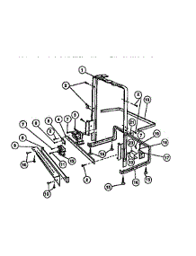 07 - Frame parts for Frigidaire Dishwasher DW5900PW1 from AppliancePartsPros.com