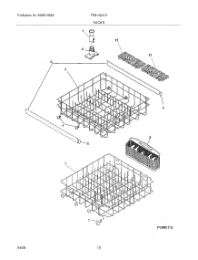 13 - Racks parts for Frigidaire Dishwasher FDB1450CHB0 from AppliancePartsPros.com
