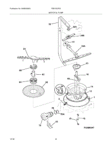 09 - Motor & Pump parts for Frigidaire Dishwasher FDB1502RGB4 from AppliancePartsPros.com