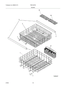 13 - Racks parts for Frigidaire Dishwasher FDB1502RGM2 from AppliancePartsPros.com