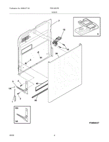 05 - Door parts for Frigidaire Dishwasher FDB1250REQ0 from AppliancePartsPros.com