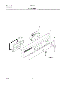 03 - Control Panel parts for Frigidaire Dishwasher FDB125RHD2 from AppliancePartsPros.com