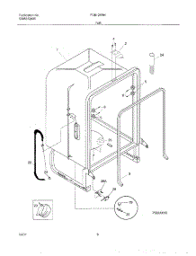 07 - Tub parts for Frigidaire Dishwasher FDB125RHD2 from AppliancePartsPros.com
