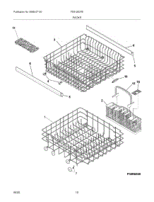 13 - Racks parts for Frigidaire Dishwasher FDB1250REQ0 from AppliancePartsPros.com