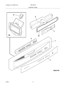 03 - Control Panel parts for Frigidaire Dishwasher FDB1502RGC1 from AppliancePartsPros.com