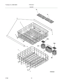 13 - Racks parts for Frigidaire Dishwasher FDB1500LFQ1 from AppliancePartsPros.com