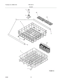 13 - Racks parts for Frigidaire Dishwasher FDB1450CHC1 from AppliancePartsPros.com