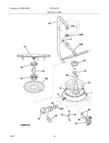 09 - Motor & Pump parts for Frigidaire Dishwasher FDB1250REQ1 from AppliancePartsPros.com