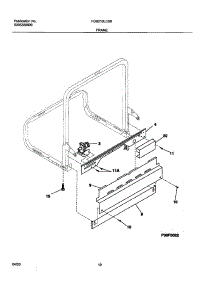 11 - Frame parts for Frigidaire Dishwasher FDB210LCS0 from AppliancePartsPros.com
