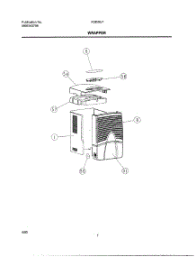 02 - Wrapper parts for Frigidaire Dehumidifier FDD50J1 from AppliancePartsPros.com