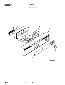 02 - Control Panel parts for Frigidaire Dishwasher FDB221RFR0 from AppliancePartsPros.com
