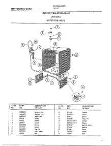 Outer Tub parts for Frigidaire Dishwasher 1236C from AppliancePartsPros.com