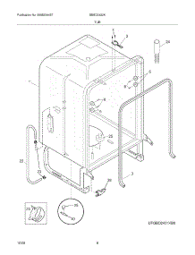 07 - Tub parts for Frigidaire Dishwasher BBBD2432KB0 from AppliancePartsPros.com