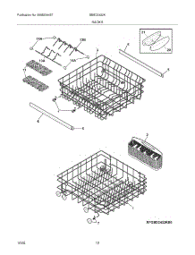 13 - Racks parts for Frigidaire Dishwasher BBBD2432KB0 from AppliancePartsPros.com