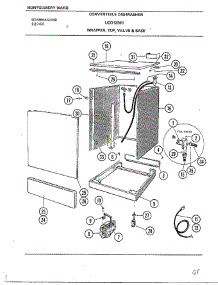 Wrapper, Top, Valve & Base parts for Frigidaire Dishwasher 1236C from AppliancePartsPros.com