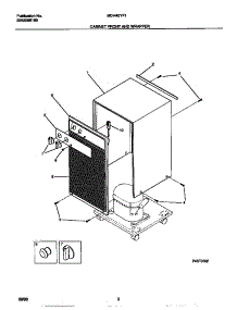 02 - Cabinet Front And Wrapper parts for Frigidaire Dehumidifier MDH40YF1 from AppliancePartsPros.com