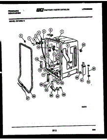05 - Tub And Frame Parts parts for Frigidaire Dishwasher DW1800LW2 from AppliancePartsPros.com