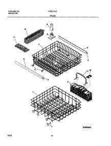 13 - Racks parts for Frigidaire Dishwasher FDB2110LCB0 from AppliancePartsPros.com