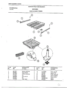 Rack & Wash Tower parts for Frigidaire Dishwasher 1236C from AppliancePartsPros.com