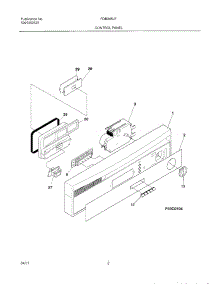 03 - Control Panel parts for Frigidaire Dishwasher FDB345LFS2 from AppliancePartsPros.com