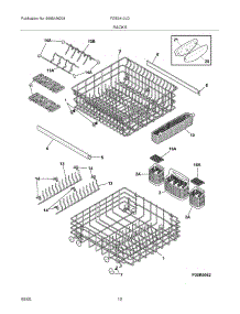 13 - Racks parts for Frigidaire Dishwasher FDB2410LDB1 from AppliancePartsPros.com